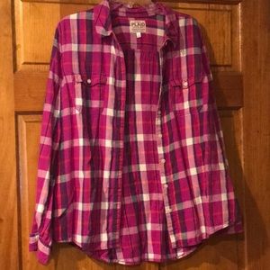Purple button down shirt